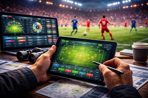 In-play betting screen